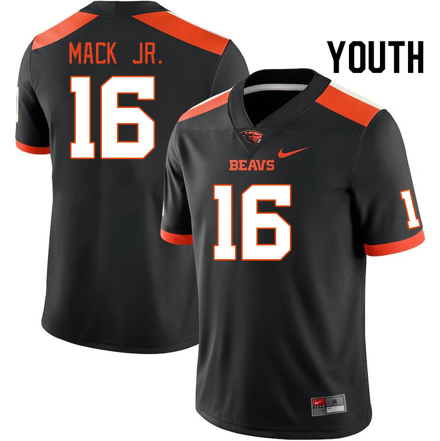 Youth #16 Carlos Mack Jr. Oregon State Beavers College Football Jerseys Stitched Sale-Black - Click Image to Close
